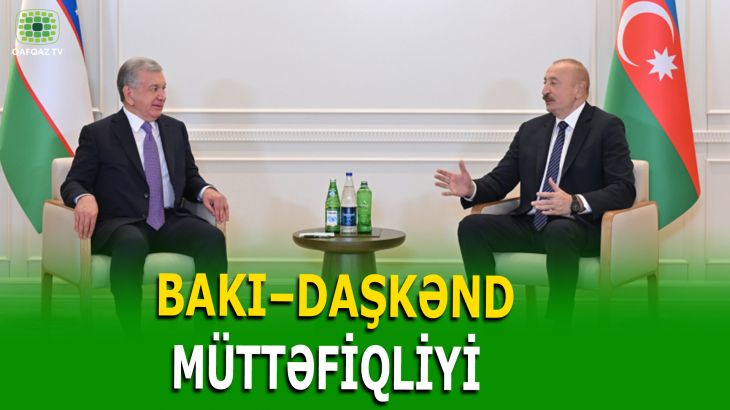 İLHAM ƏLİYEV ŞAVKAT MİRZİYOYEVLƏ GÖRÜŞDÜ