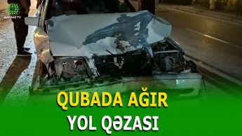 QUBADA ÜÇ MAŞIN TOQQUŞDU – XƏSARƏT ALAN VAR