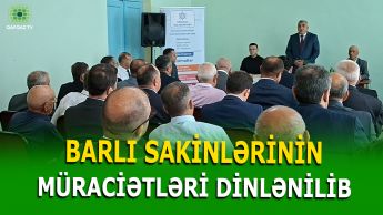İLQAR MAHMUDOV BARLI QƏSƏBƏSİNDƏ SAKİNLƏRLƏ GÖRÜŞÜB