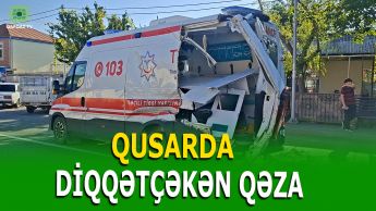 QUSARDA TƏCİLİ YARDIM MAŞINI QƏZAYA DÜŞDÜ